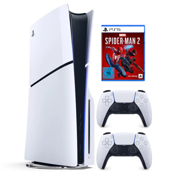 کنسول بازی سونی مدل Playstation 5 Slim سری Standard Edition 2015 باندل دسته و اسپایدرمن